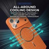 Plating Magnetic  Heat Dissipation Breathable Case For iPhone