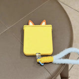 Cute Fox ears Cover Hinge Protection Case for Samsung Z Flip