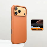 Luxury Business Metal Camera PU Leather Magnetic Case For iPhone