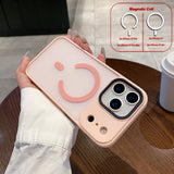 Full Camera Anti-knock Anti-fingerprint Shell Magnetic Case For iPhone