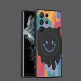 Silicone Graffiti Smile  Magnetic Case for Samsung