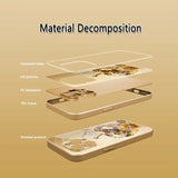 Luxury Jewel For Apple Pattern Gold Metallic Paint Glass Phone Case For iPhone