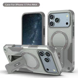 Magnetic Stand Invisible  Wireless Charging Anti-fall Case For iPhone