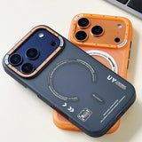 Frosted Semi-Transparent Magnetic Protective Case For iPhone