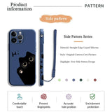 Cute Cartoon Black Cat Silicone Case for iPhone