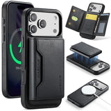 2 in 1 Magnetic Leather Wallet Case for iPhone
