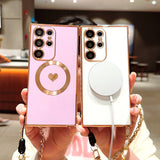 Plating TPU Wrist Lanyard Bracelet Case For Samsung Galaxy