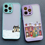 Rural Building Snow Scenery Phone Case For iPhone