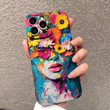 Creative Flower Girl Phone Case For iPhone