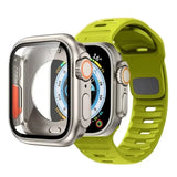 Silicone Band + Protective Case For Apple Watch