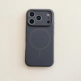 Magnetic Solid Color Silicone Case For iPhone