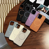 Leather Magnetic Case For iPhone