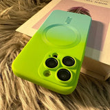 Luxury For Magnetic Gradient Pattern Silicone Case For iPhone