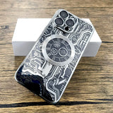 Mechanical Drawing Transparent Plating Case For iPhone
