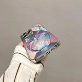Colorful Butterfly For Apple Pattern Electroplated Tempered Glass Case For iPhone