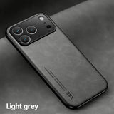 Luxury Leather Skin Feeling Magnetic Case For iPhone