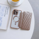 Magnetic Card Holder Wallet Leather Case for iPhone