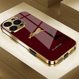 Jinbao Black Deer Wine Red Shockproof Phone Case For iPhone