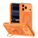 360° Rotating Ring Holder Magnetic Mesh Heat Dissipation Case for iPhone