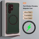 Luxury Ultra Slim Magnetic Frameless Solid Color Phone Case for Samsung