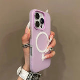 Luxury Candy Magnetic Wireless Charge Matte Phone Case For iPhone