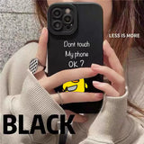 Cute Minimalist Cartoon Duck Silicone Phone Case For iPhone