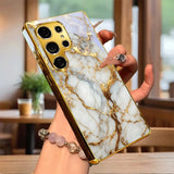 Kintsugi-style marble texture phone case For Samsung