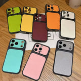 Luxury Matte Leather Hard  Phone Case For iPhone