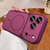 Color-blocking matte magnetic case For iPhone