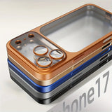 Luxury Plating Color PC Transparent Case For iPhone