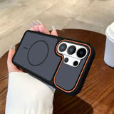 Luxury color-blocked frosted magnetic phone case For Samsung