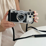 Vintage Camera Design with Lanyard Case for IPhone