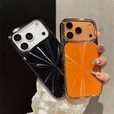 Luxury Plating CD Pattern Shockproof Case For iPhone