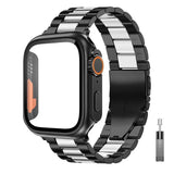 Stainless Steel Band + Protective Case For Apple Watch