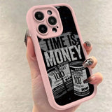 Time is Money Printed Soft Case For iPhone
