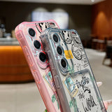 Travel World Print  Card Slot Pocket TPU Case For Samsung Galaxy