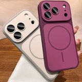 Color-blocking matte magnetic case For iPhone