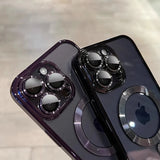 Luxury Magnetic Plating Clear Case For iPhone