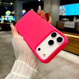 Bright Fluorescent Liquid Silicone Soft Case For iPhone