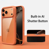 Luxury Orange Matte Transparent Phone Case For iPhone