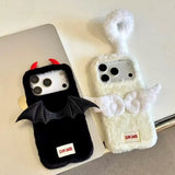 Cartoon Plush Demon Warm Case For iPhone