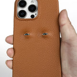 Unique Eye Design Genuine Leather Case For Iphone