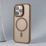 Luxury Spiricle Magnetic Camera Protection Matte Case for iPhone