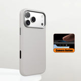 Luxury Business Metal Camera PU Leather Magnetic Case For iPhone