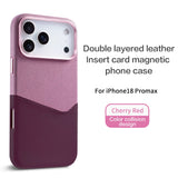 Premium Spliced Texture Magnetic Card Case For iPhone