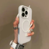 Luxury Candy Magnetic Wireless Charge Matte Phone Case For iPhone