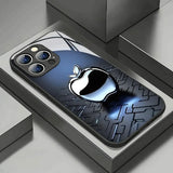 Metal Technology For Apple Pattern Glass Material Phone Case For iPhone