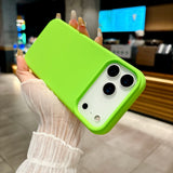 Bright Fluorescent Liquid Silicone Soft Case For iPhone