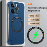 Luxury Ultra Slim Magnetic Frameless Solid Color Case for iPhone
