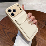 Card slot pocket wallet-style leather phone case For iPhone